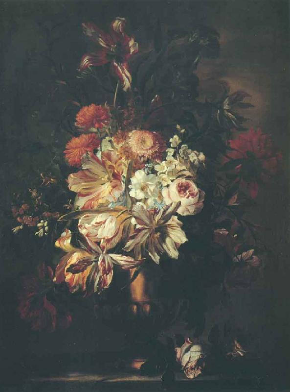 Abraham Brueghel Bouquet de fleurs dans un vase en bronze Germany oil painting art